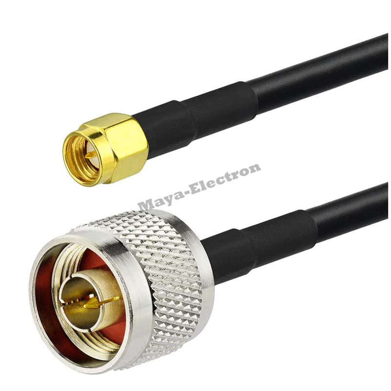 Low Loss N Male plug to SMA male with RG58 Cable for Ham Radio WiFi Router Antenna Extension Cable optional length