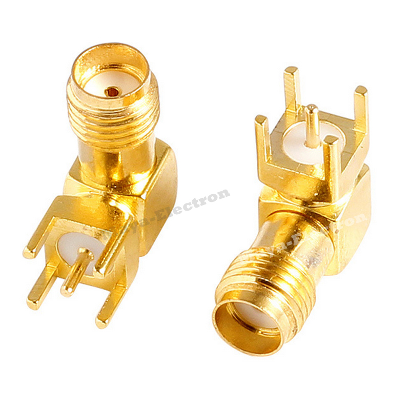 SMA female jack right angle 90deg PCB Mount Solder Connector