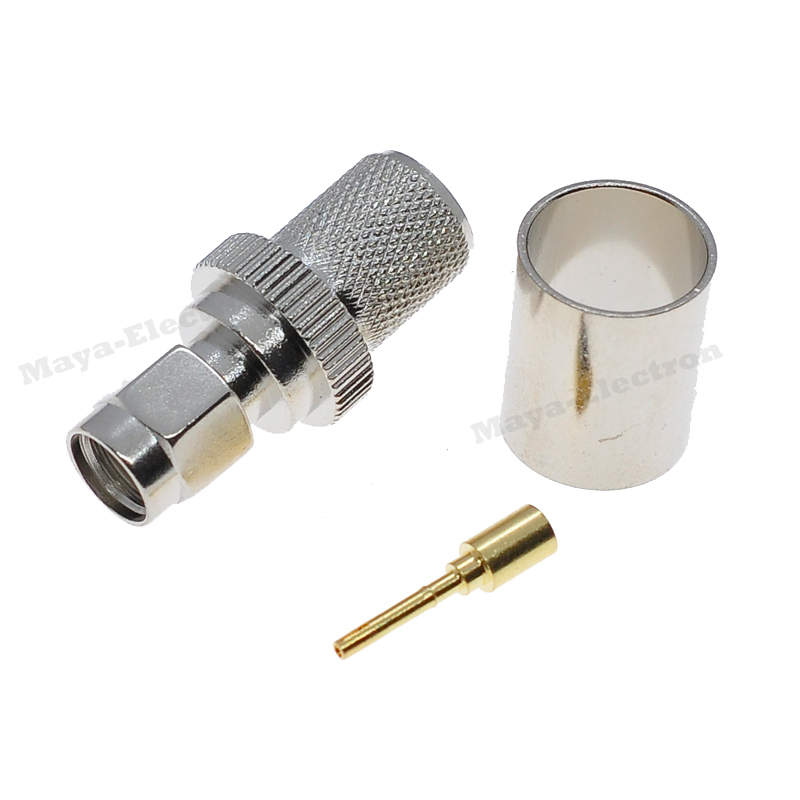 RP-SMA male connector crimp for RF RG8 RG165 RG213 LMR400 Coax cable
