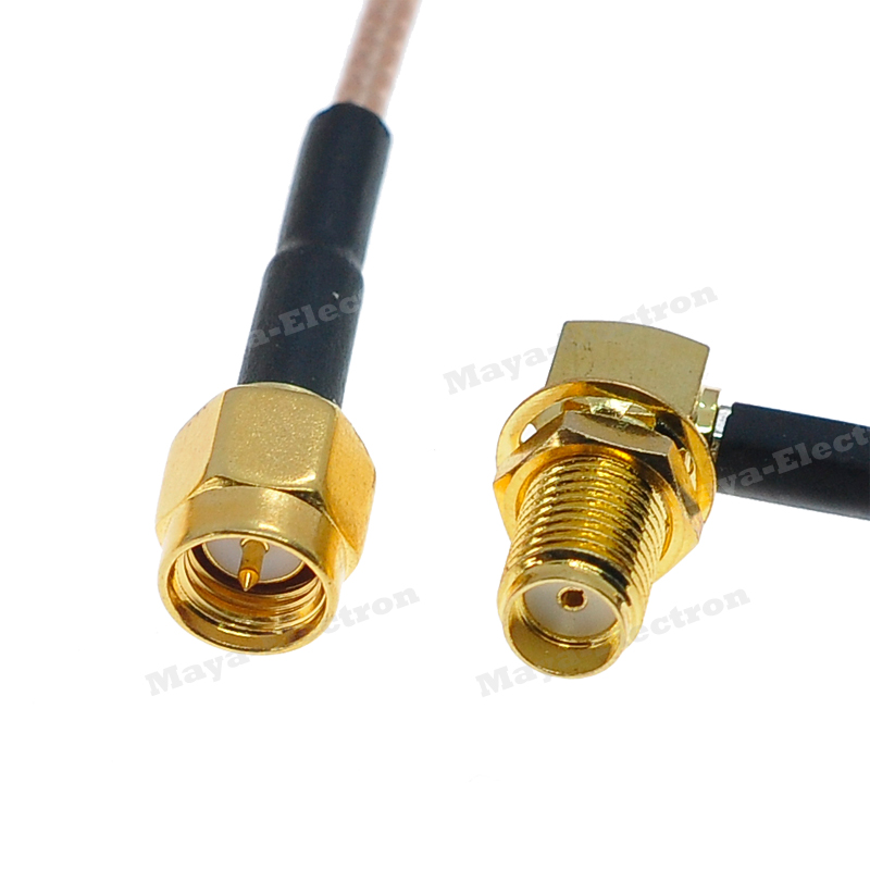 SMA male plug to SMA right angle R/A female jack RG316 Wifi Antenna Extension Cable
