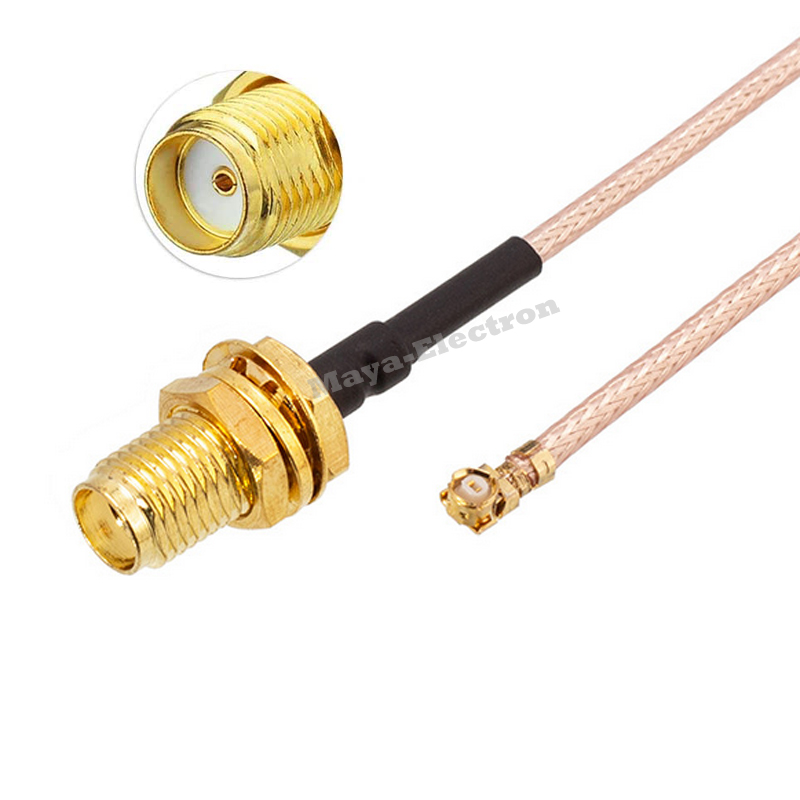 6in U.FL IPEX/IPX Mini PCI to SMA Female Pigtail Antenna Wi-Fi Coaxial RG178 Low Loss Cable